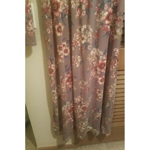 Mother Bee Taupe Flowered Cowl Neck Maternity Maxi - Picture 4 of 7